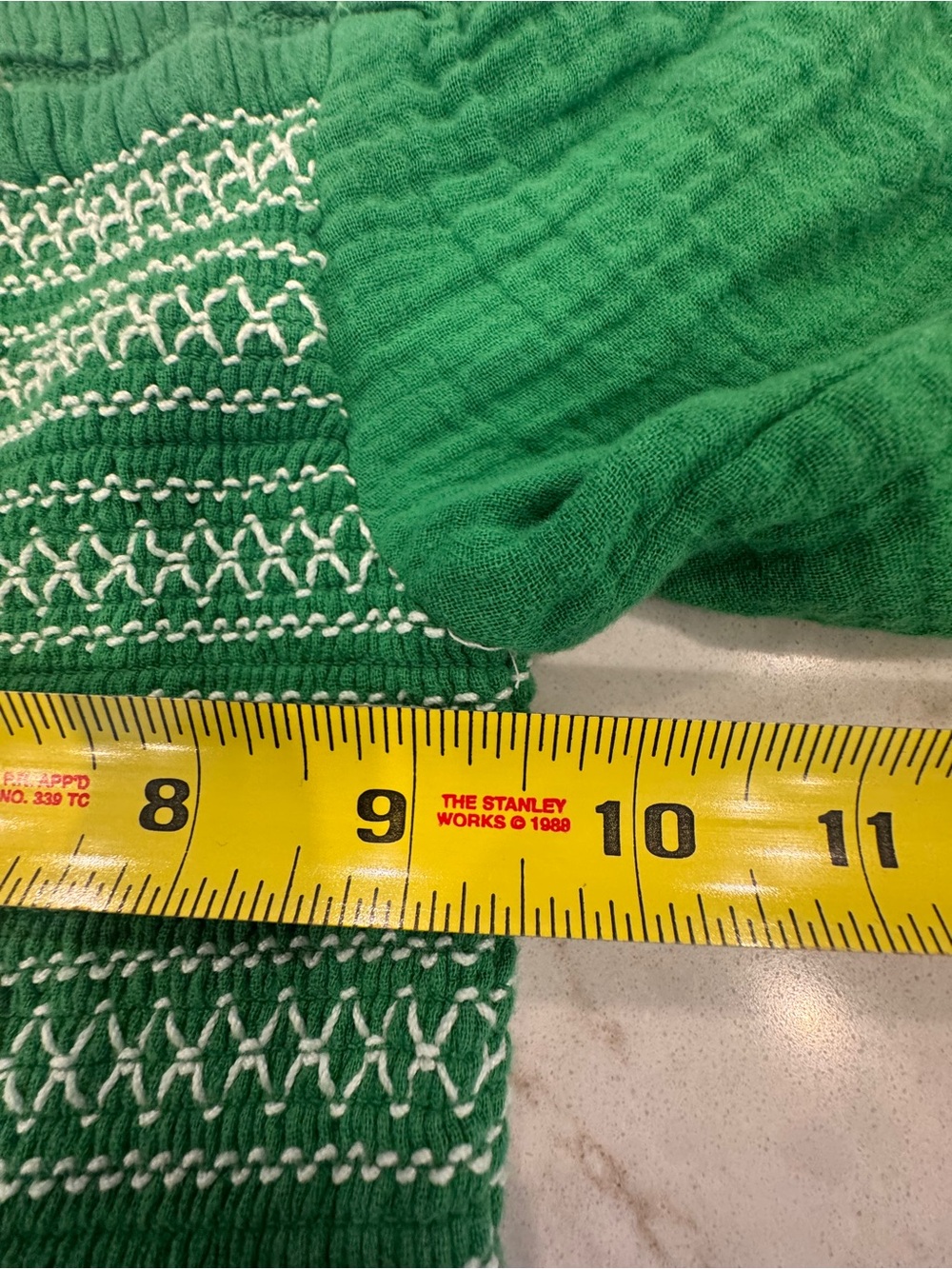 Mini Boden Green Embroidered Square-Neck Dress - Picture 6 of 7